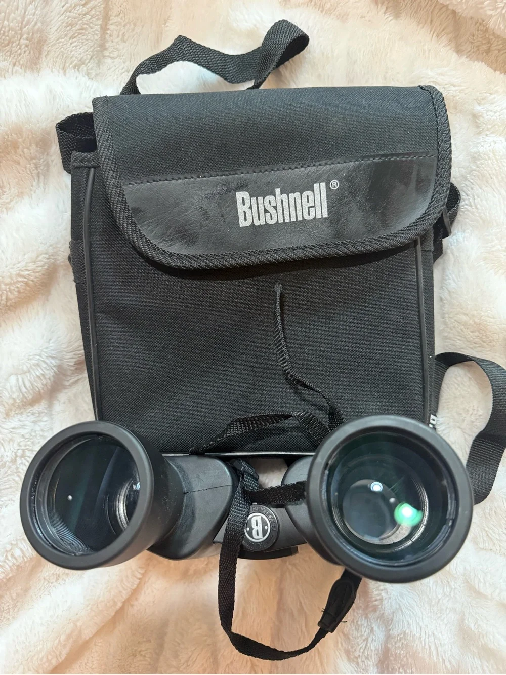 Bushnell Black Binoculars with Carry Case and Neck Strap